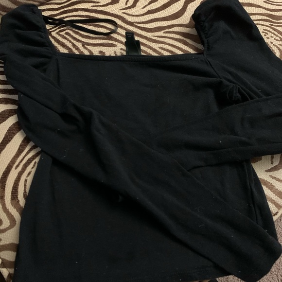 wild fable black long sleeve square neckline - Picture 2 of 2